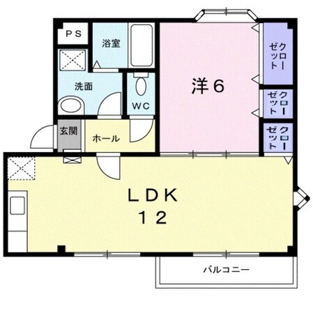 西牟田駅 徒歩64分 2階の物件間取画像